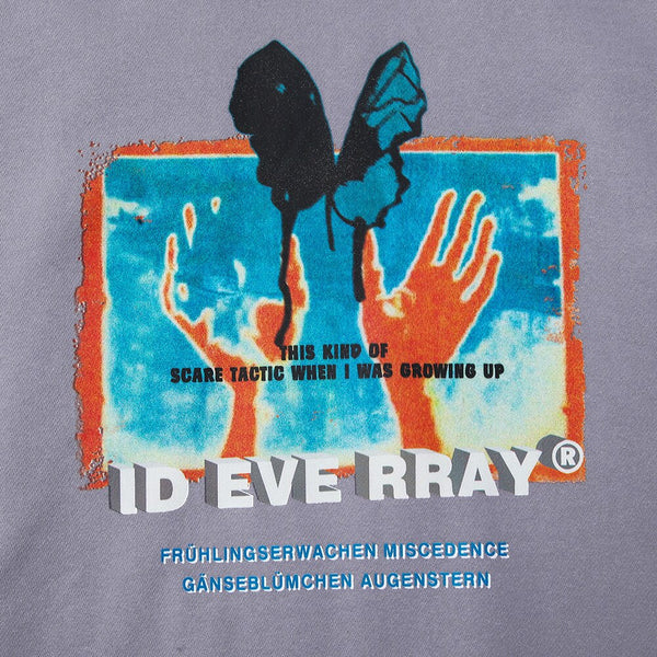 Hoodie Men Retro Harajuku Butterfly Painting Printed Hooded Sweatshirts Fashion Casual 4 Color Optional Pullover Winter