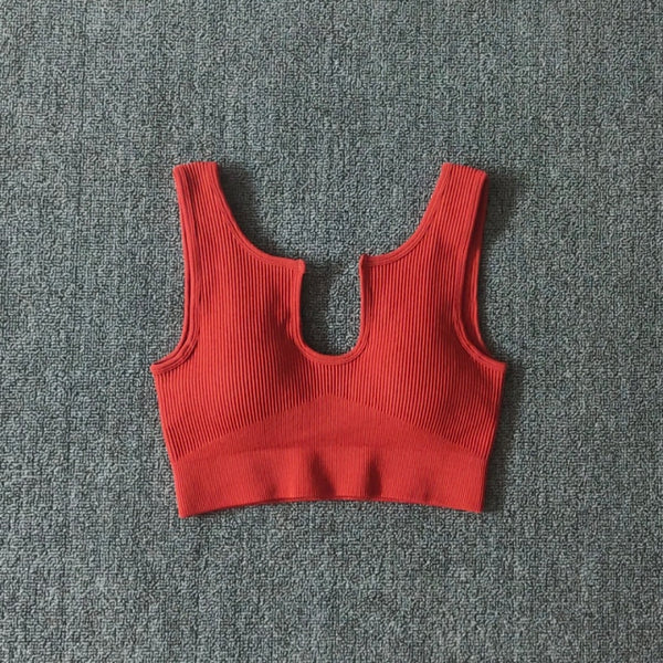 Seamless Sport Bra Women's Lingerie Fitness Yoga Running Vest Underwear Padded Crop Tops Underwear Push Up Gym Top Bras