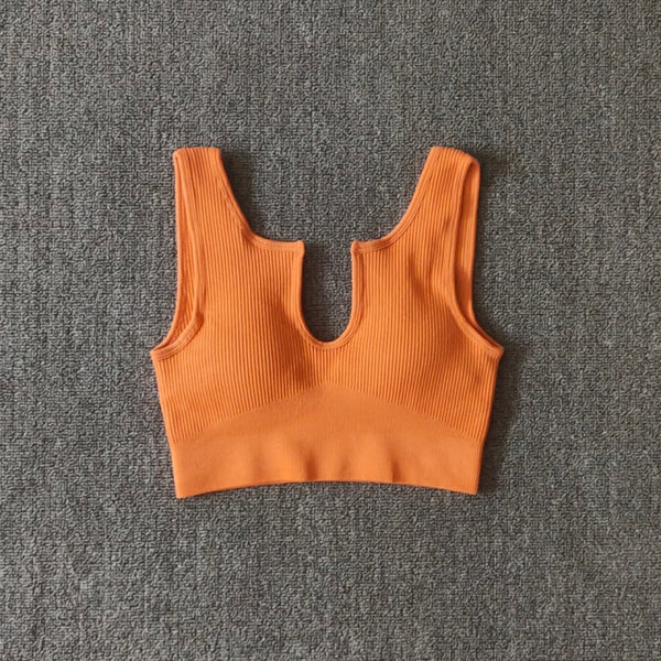 Seamless Sport Bra Women's Lingerie Fitness Yoga Running Vest Underwear Padded Crop Tops Underwear Push Up Gym Top Bras