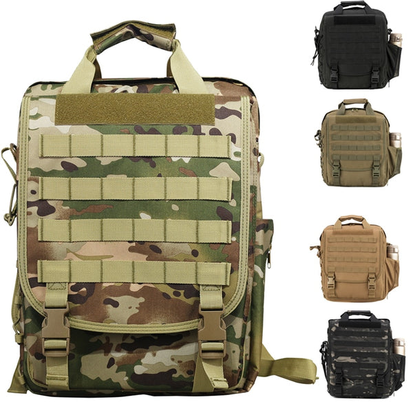 Molle Military Laptop Bag Tactical Messenger Bags Computer Backpack Fanny Belt Shouder Camping Outdoor Sports Army Bag