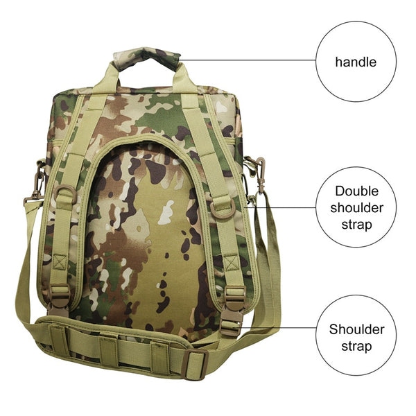 Molle Military Laptop Bag Tactical Messenger Bags Computer Backpack Fanny Belt Shouder Camping Outdoor Sports Army Bag