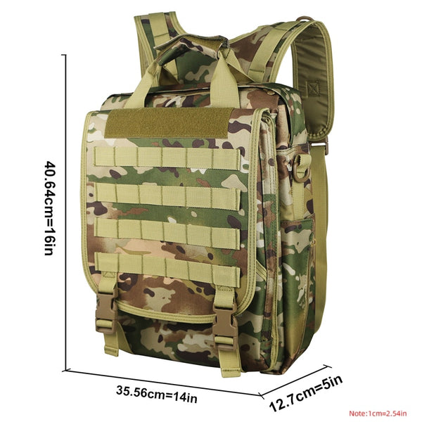 Molle Military Laptop Bag Tactical Messenger Bags Computer Backpack Fanny Belt Shouder Camping Outdoor Sports Army Bag