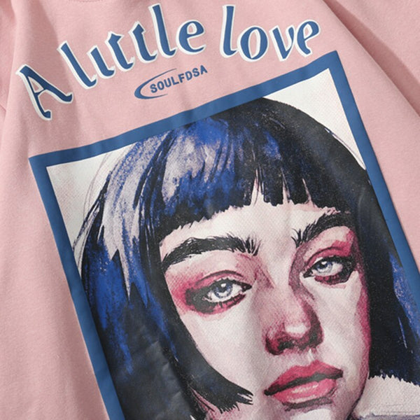 Hoodie Men Cool Girl Letter Printed Fleece Sweatshirts Soft Cozy Warm Hooded Oversize Japanese Harajuku Couple Pullover