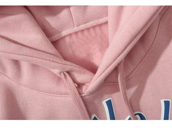 Hoodie Men Cool Girl Letter Printed Fleece Sweatshirts Soft Cozy Warm Hooded Oversize Japanese Harajuku Couple Pullover