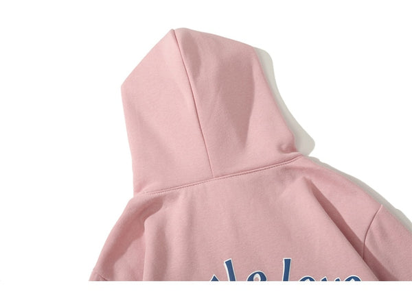 Hoodie Men Cool Girl Letter Printed Fleece Sweatshirts Soft Cozy Warm Hooded Oversize Japanese Harajuku Couple Pullover