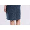 Women's Plus Size Denim Dress Elasticity Knitted Denim Dresses Slim Fit Casual Dress  Knee-Length Midi Dress