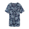 Women's Blouses Plus Size Denim Tops Shirt Summer Shirt Casual Sleeve Shirt Printed Woven Denim Short Sleeve with Sashes