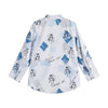 Women's Plus Size Spring Polyester T-shirt With Buttons Printed Letters Casual Top