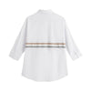 Women's Plus Size Spring Shirt With Elastic Lapel Tie Button With Sequin Casual Top