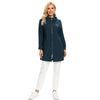 Women's Plus Size Windbreaker Mid-Length Hooded Jacket Spring And Autumn Loose Zipper Print Windbreaker