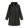 Women's Plus Size Windbreaker Mid-Length Hooded Jacket Spring And Autumn Loose Zipper Print Windbreaker
