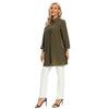 Women's Plus Size Windbreaker Mid-Length Lapel Shirt Spring And Autumn Loose Buttoned Windbreaker