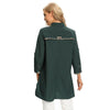 Women's Plus Size Windbreaker Mid-Length Lapel Shirt Spring And Autumn Loose Buttoned Windbreaker