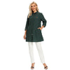 Women's Plus Size Windbreaker Mid-Length Lapel Shirt Spring And Autumn Loose Buttoned Windbreaker