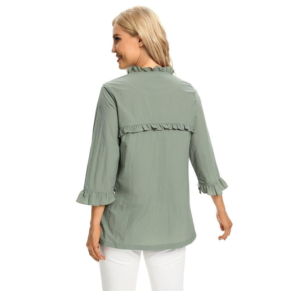 Women's Plus Size Windbreaker Mid-Length Round Neck Jacket Spring And Autumn Loose Zipper Windbreaker