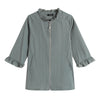 Women's Plus Size Windbreaker Mid-Length Round Neck Jacket Spring And Autumn Loose Zipper Windbreaker