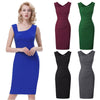Women Magic V-neck Low-cut Sleeveless Bodycon Vest Party Pencil Dress Fashion