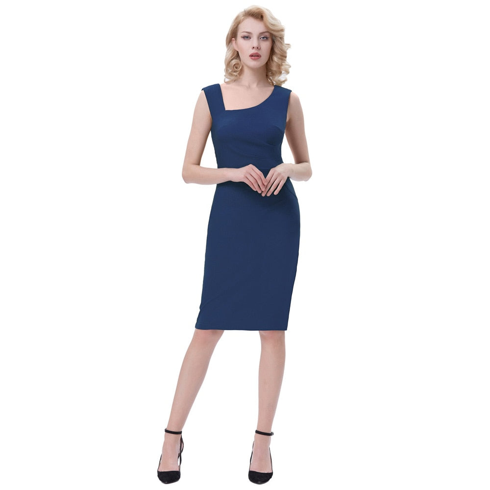 Women Magic V-neck Low-cut Sleeveless Bodycon Vest Party Pencil Dress Fashion