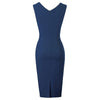 Women Magic V-neck Low-cut Sleeveless Bodycon Vest Party Pencil Dress Fashion