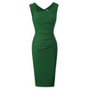 Women Magic V-neck Low-cut Sleeveless Bodycon Vest Party Pencil Dress Fashion