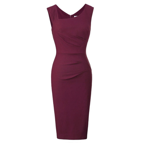 Women Magic V-neck Low-cut Sleeveless Bodycon Vest Party Pencil Dress Fashion