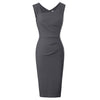 Women Magic V-neck Low-cut Sleeveless Bodycon Vest Party Pencil Dress Fashion