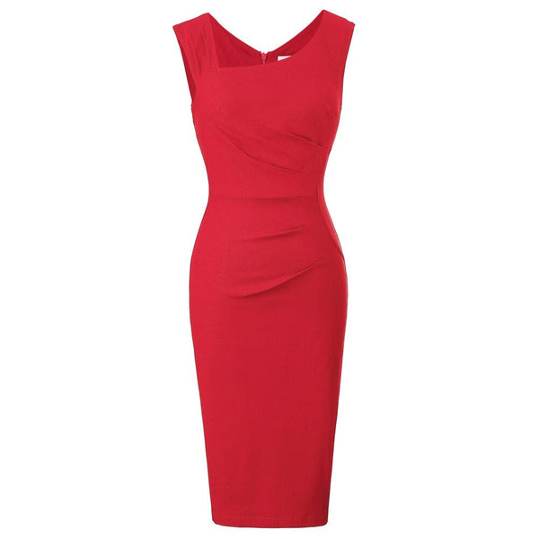 Women Magic V-neck Low-cut Sleeveless Bodycon Vest Party Pencil Dress Fashion