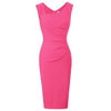 Women Magic V-neck Low-cut Sleeveless Bodycon Vest Party Pencil Dress Fashion