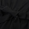 Elastic Dress Hips-wrapped No lining Women's Pencil Sleeveless V-Neck Belt
