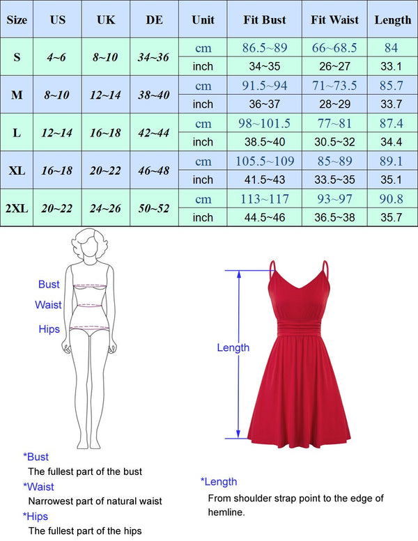 Women Dress Spaghetti Straps V-Neck Pleated Waist A-Line Dresses Solid Color Mini Cotton Dresses Leisure Sweet Clothes