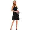 Grace Karin Women V-Neck Cami Dress U-Back Pleated Bodice Flared A-Line Dress Evening Party Formal Business Elegant Dress New