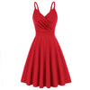Grace Karin Women V-Neck Cami Dress U-Back Pleated Bodice Flared A-Line Dress Evening Party Formal Business Elegant Dress New