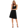 Grace Karin Women V-Neck Cami Dress U-Back Pleated Bodice Flared A-Line Dress Evening Party Formal Business Elegant Dress New
