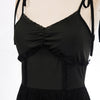 Women Dresses Lace Patchwork Dress Summer Sexy Ruched Spaghetti Straps V-Neck Flared A-Line Party Club Evening Short Mini Dress