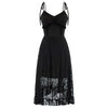 Women Dresses Lace Patchwork Dress Summer Sexy Ruched Spaghetti Straps V-Neck Flared A-Line Party Club Evening Short Mini Dress