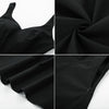 Grace Karin Women V-Neck Dress With Belt Sleeveless U-Back Flared A-Line Cotton Dress Elegant Evening Party Formal Dress Ladies