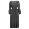 Women Side Split Dress Square Neck Long Sleeve Smock Waist Casual Party Vacation Holiday Boho Swing Print Floral Dresses Fall