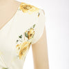 Summer Dresses Women High-Low Hem Dress Belt Decor Petal Sleeves Surplice V-Neck A-Line Swing Vacation Beach Dress Ladies Female