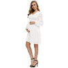 Women's Dresses Fashion V-Neck Empire Waist Swing Dress Long Sleeve Flared A-Line Summer Chiffon Mesh Lady Elegant Dresses New