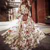 Wrap Dress Boho Floral Long Maxi Party Holiday Summer Beach Swing Sundress