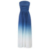 Grace Karin Women Strapless Ruched Dress Summer Sexy Elegant Pockets Casual Gradient Color Beach Holiday Party A-Line Maxi Dress