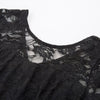 Summer Women's Dresses Floral Lace Dress Sexy 3/4 Sleeve Crew Neck V-Back A-Line Dresses Solid Elegant Retro Knee Length Female