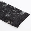 Summer Women's Dresses Floral Lace Dress Sexy 3/4 Sleeve Crew Neck V-Back A-Line Dresses Solid Elegant Retro Knee Length Female
