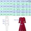 Women Burn-out Hem Dress 1/2 Lantern Sleeve V-Neck Elastic Waist A-Line Dress Half Length Lace Lantern     Sleeves