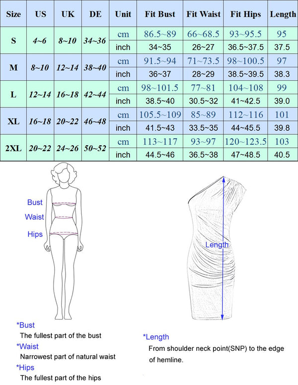 Women's Sleeveless Asymmetric One Shoulder Hips-Wrapped Bodycon Pencil Dress Neckline With Anti-slip Silicon