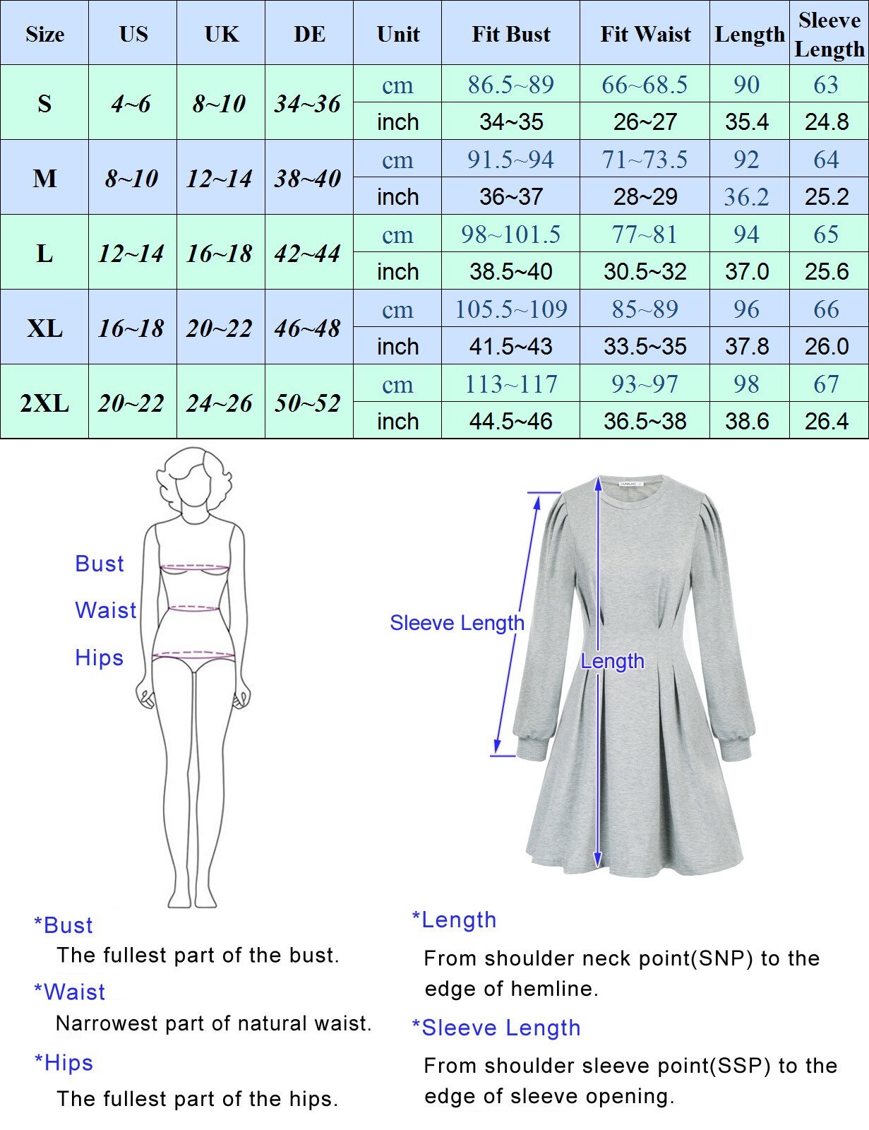 Women Fashion Crew Neck Midi Dress Pleated Solid Color Casual Long Sleeve Female Pull-on A-Line Dresses