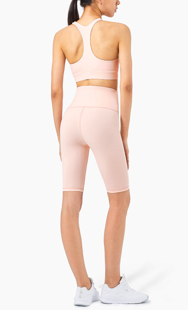 Second Skin Feel Workout Fitness Gym Biker Shorts Women High Waist Squat Proof Athletic Exercise Sport Shorts