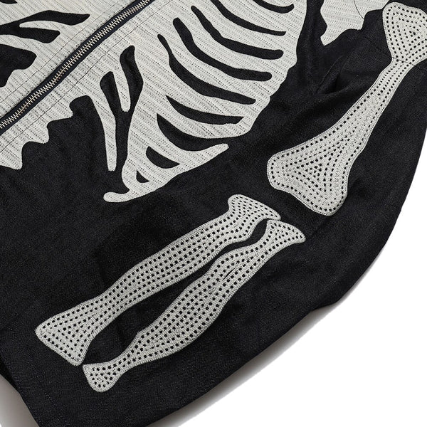 Jackets Men Horror Skull Punk Cool Zipper Coats Gothic Style High Street Fashion Outwears Casual Baggy Cozy Streetwear