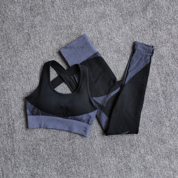 Women Fitness Sport Yoga Suit Seamless Women Yoga Sets Long Sleeve Clothing Female Sport Gym Suits Wear Running Clothes