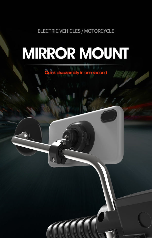 Motorcycle Electric vehicles Moto Phone Holder Navigation Support Rearview Mirror Mount Clip Bracket for Mobile Phone (2nd Gen)